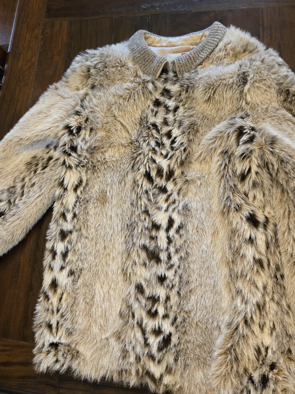 Vintage Faux Fur Monterey Fashions Lynx Print Size 16 Mobwife Indie Sleeze